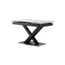 Ceramic table TML-817-1 white marble black